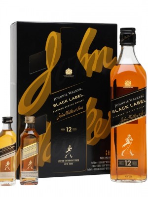 Johnnie Walker Black Label / Gold Label and Double Black Miniatures Gift Set