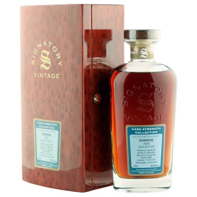 Bowmore 1970 34 Year Old, Signatory Vintage 2005 Bottling with Box