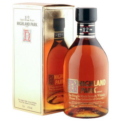 Highland Park 12 Year Old, Screen Printed Eighties Bottling with Box