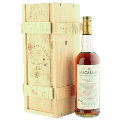 Macallan 1962 25 Year Old Anniversary Malt, UK 1987 Bottling with Box