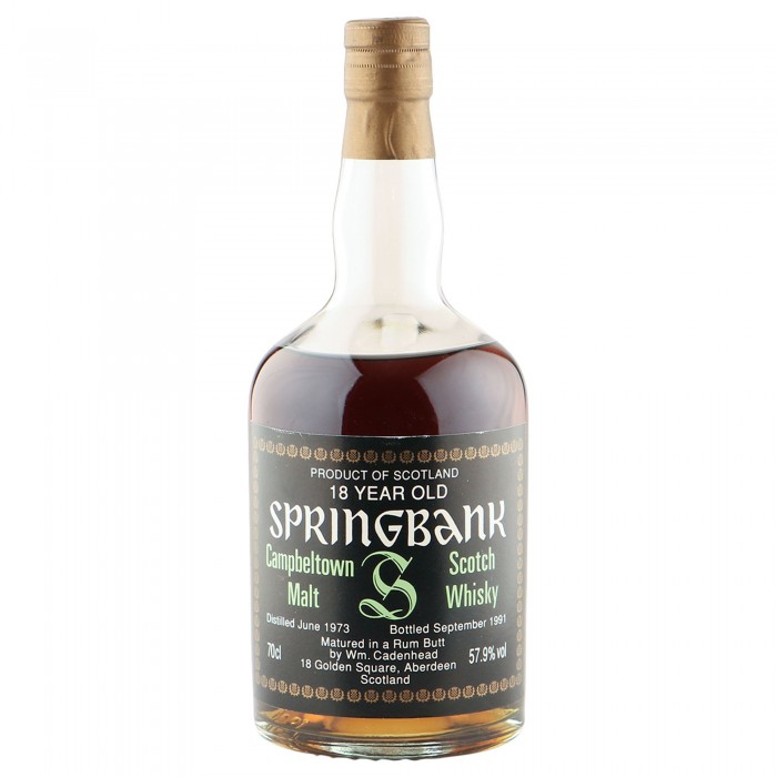 Springbank 1973 18 Year Old, Rum Butt 1991 Cadenhead Bottling - 57.9%