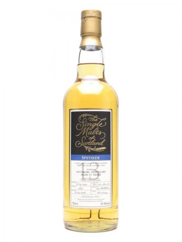 Aultmore 1992 13 Year Old Bourbon Barrel Single Malts of Scotland