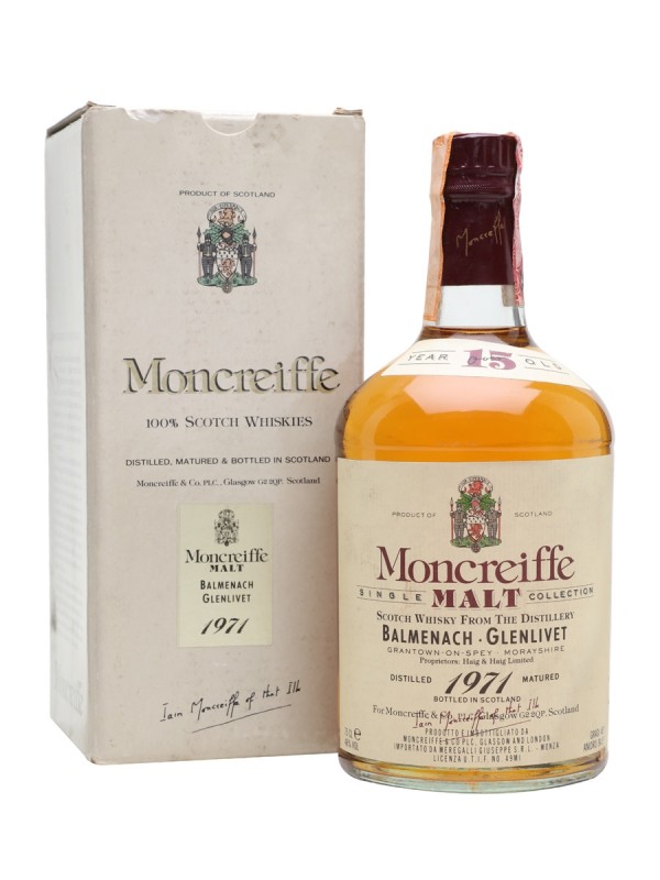 Balmenach Glenlivet 1971 15 Year Old Moncrieffe Independent Bottling