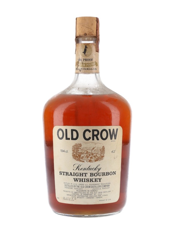 Old Crow Half Gallon Bottled 1980s