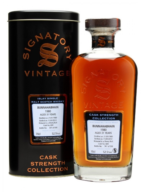 Bunnahabhain 1980 31 Year Old Cask #604 Signatory Cask Strength Collection