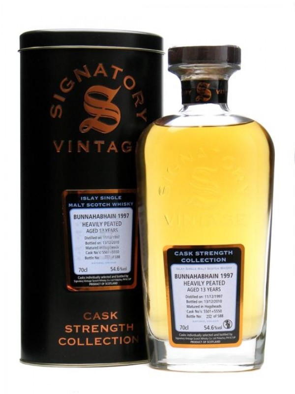 Bunnahabhain 1997 13 Year Old Heavily Peated Signatory Cask Strength Collection