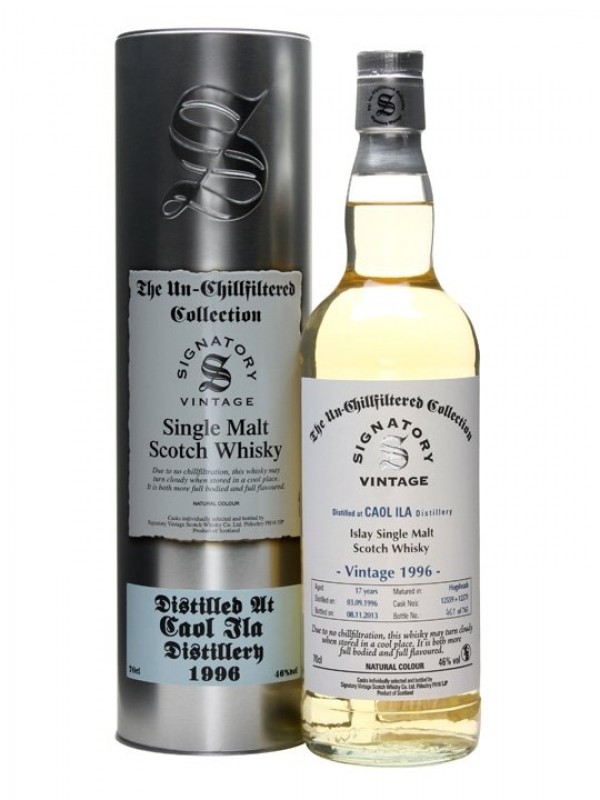 Caol Ila 1996 17 Year Old Cask #12559+70 Signatory Un-Chillfiltered Collection