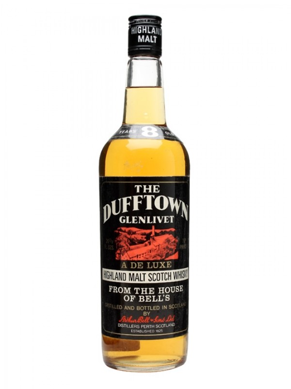 Dufftown 8 Year Old Black Red Label Bottled 1970s