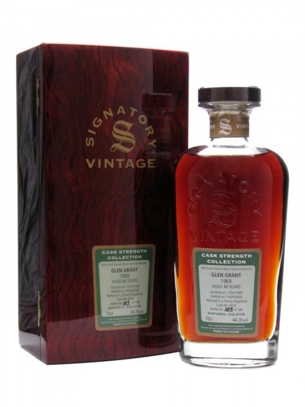 Glen Grant 1969 40 Year Old Sherry Cask #2016 Signatory Cask Strength Collection