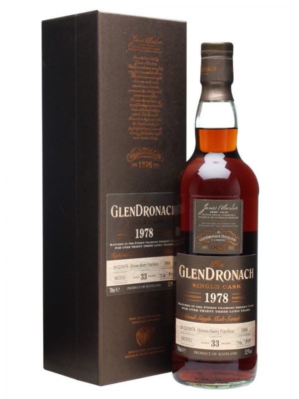 Glendronach 1978 33 Year Old Oloroso Sherry Cask #1068