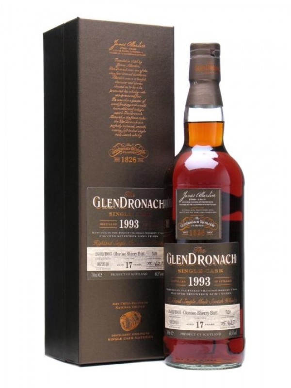 Glendronach 1993 17 Year Old Oloroso Butt #529