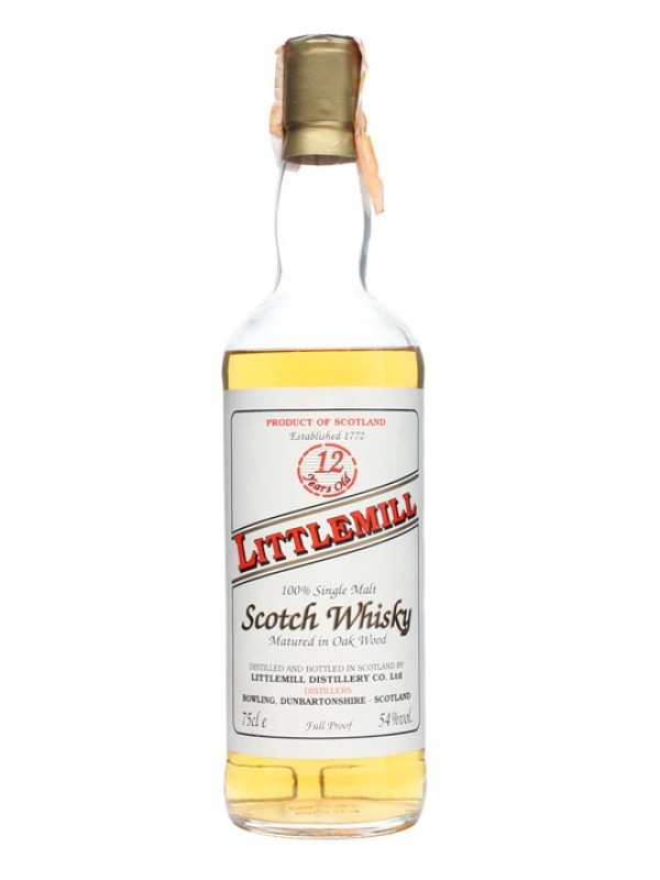 Littlemill 12 Year Old Full Proof Bottled 1980s