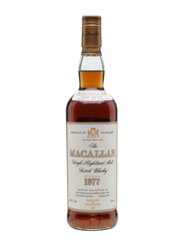 Macallan 1977 18 Year Old Vintage Label